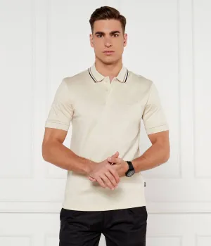 Рубашка поло Slim fit Boss, бежевый