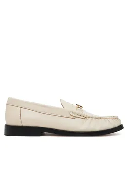 Низкие туфли Soft Leather Horsebit Loafer FW0FW08414 Tommy Hilfiger, экрю