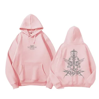 Альбом ATE Hoodie Осень/Зима Толстая шерстяная мужская и женская кофта с логотипом на спине Крупный принт S