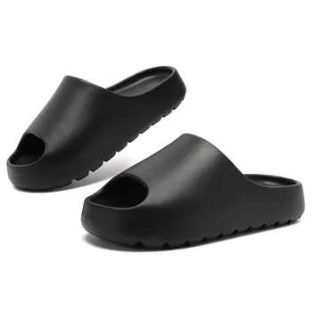 Тапочки-слайды унисекс Bebealy для женщин и мужчин, сверхмягкие летние сандалии EVA Comfort для быстрого душа Cloud для взрослых пар 36-37