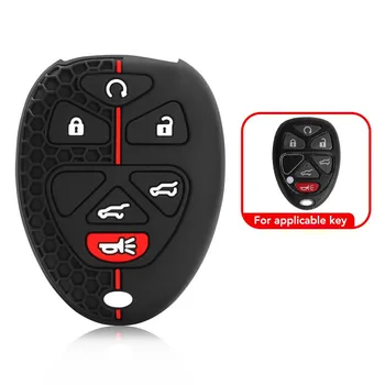Силиконовый чехол для автомобильного ключа для GMC Acadia 2007-2016 Yukon XL/Chevy Suburban Tahoe Traverse/Cadillac Escalade SRX/Buick Enclave чёрный
