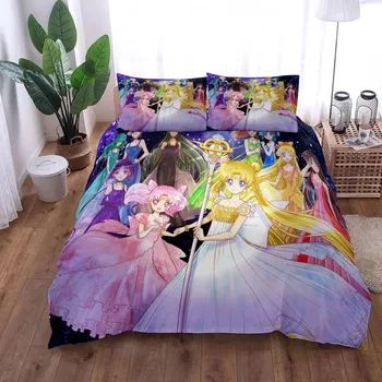 Комплект постельного белья Azur Lane Duvet Cover Set King Queen Double Full Twin Single Size EU single(135x200cm)