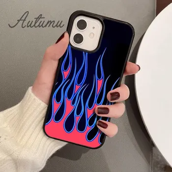 Чехол для телефона Flame для iPhone 11 12 13 14 Pro Max mini X XR XS SE 2020 5 6S 7 8 Plus Samsung Galaxy S21 S22 Cover shell iPhone 6plus