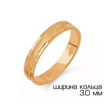 Кольцо обручальное из красного золота Линии Любви