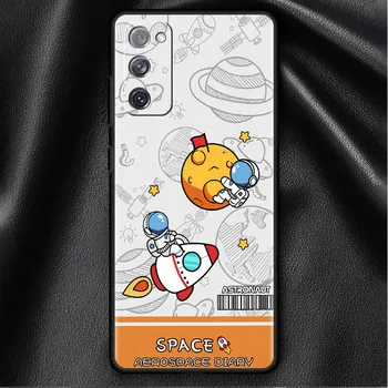 Чехол для Samsung Galaxy S20 FE S22 Ultra S21 Plus Роскошный мягкий чехол для телефона S10 S9 S8 S10e S7 Силиконовый чехол Funda Fashion Cool Astronaut Samsung S7