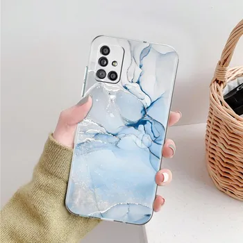 Винтажный мраморный чехол для Samsung Galaxy A12 A52 A51 A32 5G A21s A02s A31 A72 A11 A22 4G прозрачный мягкий чехол для телефона Samsung A01