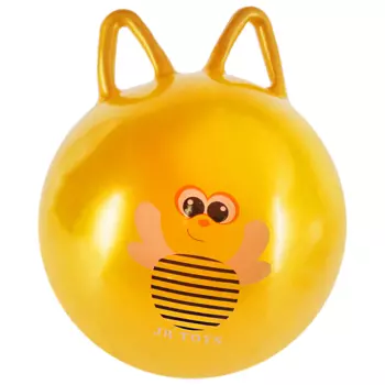 Мяч попрыгун Пчелка с ушками, d=45 см, 380 г желтый