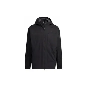 Adidas Logo Полосатая вышивка Повседневная куртка с капюшоном Мужская верхняя одежда Черный IA9390 XXL