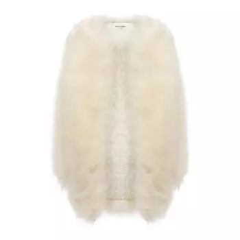 Пальто из экомеха Saint Laurent