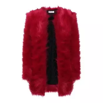 Пальто из экомеха Saint Laurent