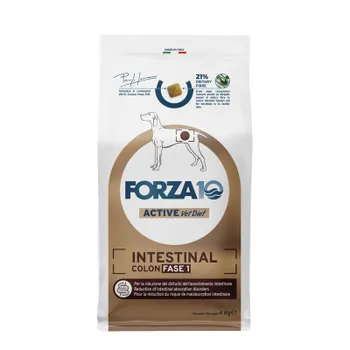 Forza10 Intestinal Colon Fase 1 полнорационный диетический корм для собак, при расстройствах пищеварения, с рыбой - 4 кг повседневный супер премиум для взрослых с рыбой для всех пород мешок Импортный корм 1 уп. х 1 шт. х 4 кг