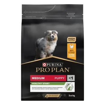 Purina Pro Plan Medium Puppy сухой корм для щенков средних пород с курицей - 3 кг повседневный супер премиум для щенков с курицей породы среднего размера мешок Российский корм 1 уп. х 1 шт. х 3 кг