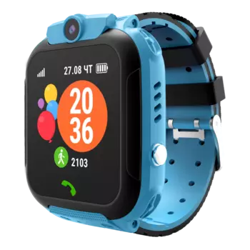 Умные часы детские GEOZON Dune, 1.4" IPS, черный/синий (G-W23BLU)
