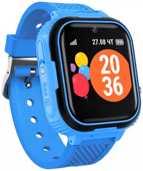 Умные часы детские GEOZON JUNIOR, 1.44 " TFT, черный/синий (G-W11BLUB)