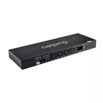 Устройство NetPing 8-PWRv7.5-ETH для удаленного управления розетками по сети Ethernet/Internet с функцией автоматического ввода резервной линии электропитания, черный (NetPing-8-PWRv7.5-ETH)