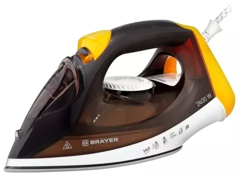 Утюг Brayer BR4003 2.4 кВт, длина шнура 1.9 м, коричневый (BR4003)
