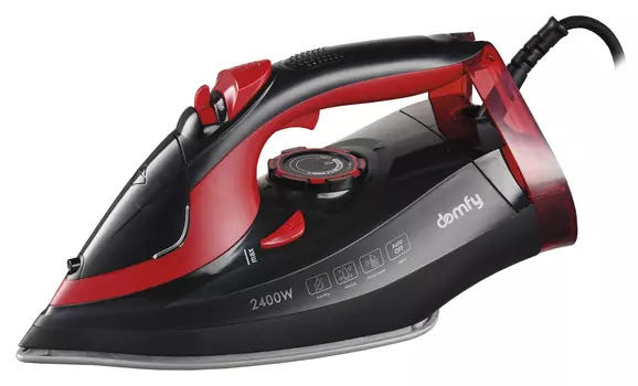 Утюг Domfy DSC-EI502 2.4 кВт, 2 м, черный/красный