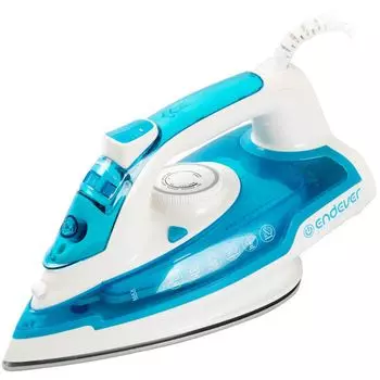 Утюг Endever Delta 206 2.2 кВт, 1.65 м, белый/бирюзовый (80924)