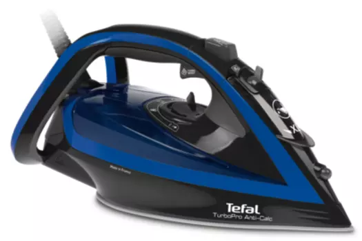 Утюг TURBO PRO ANTI-CALC Tefal FV5688 2800Вт, 2м, черный/синий (FV5688E0)
