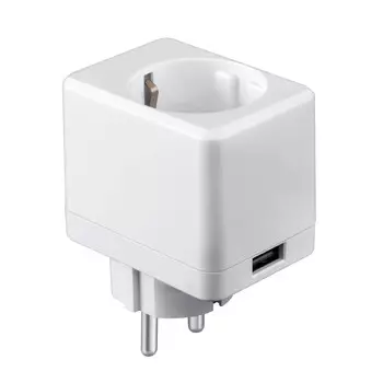 Умная розетка HIPER IoT P09, 2500Вт, 10A, USB: 1, WiFi, белый
