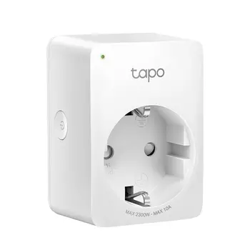 Умная розетка TP-Link Tapo P100, 2.3 кВт, 10А, WiFi, белый (TAPO P100(1-PACK))