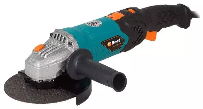 УШМ (болгарка) Bort BWS-1600R-150, сетевая, 1500Вт, 150мм, 9000 об/мин, регулировка частоты вращения, 2кг (93727529), быстрая замена щеток
