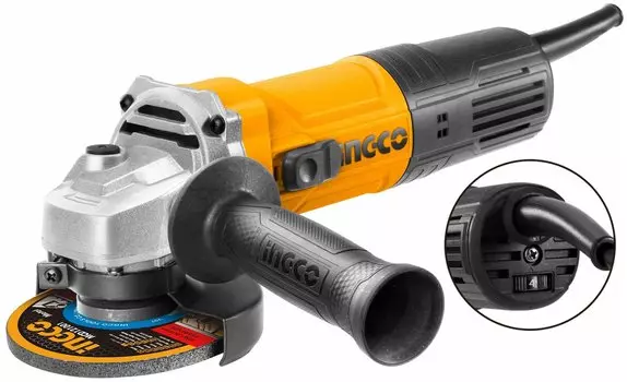 УШМ (болгарка) Ingco AG900285, сетевая, 900Вт, 125мм, 11000 об/мин, регулировка частоты вращения