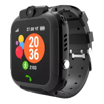 Умные часы детские GEOZON Dune, 1.4" IPS, черный (G-W23BLK)