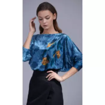 Джемпер ArtRibbon-3452T В цвете: Синий; Размеры: 48,44