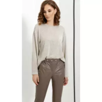 Джемпер DiLiaFashion-0407 В цвете: Бежевый; Размеры: 52,48
