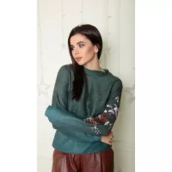 Джемпер Sandyna-13895/1 В цвете: Голубой, Зеленый; Размеры: 50,54,44