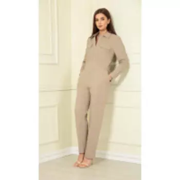 Комбинезон Andrea Fashion-AF-126 В цвете: Бежевый; Размеры: 46,48,44