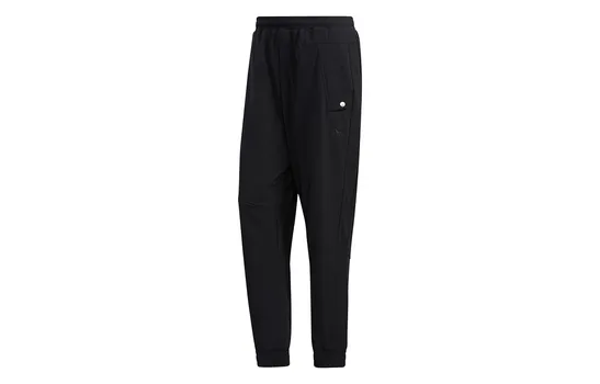 Трикотажные спортивные штаны мужские черные Adidas, черный
