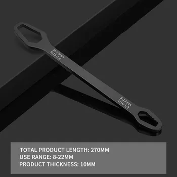 Универсальный ключ Torx 8-22 мм, самозатягивающийся регулируемый ключ для очков, доска, гаечный ключ Torx с двойной головкой, ручные инструменты для серебряный
