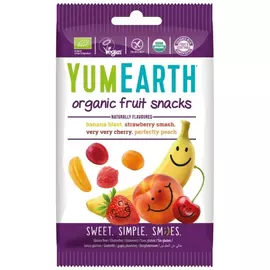 Жевательный мармелад YumEarth клубника-вишня-персик-банан, 50 г