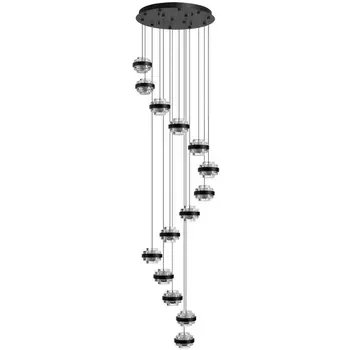 Подвесная люстра Odeon Light Klot 5031/80L черный/металл/акрил LED 80W 4000K 5723лм