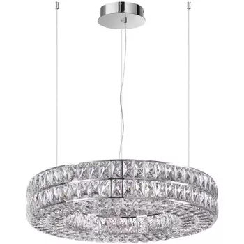 Подвесная люстра Odeon Light Panta 4927/52L ODL24 479 хром/металл/хрусталь LED 52W 4000K 2971Лм кольцо