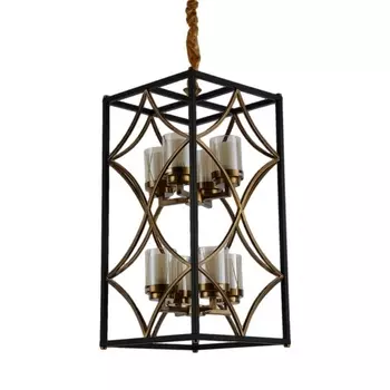Подвесная люстра LDP 1223-8 BK+MD Lumina Deco Quadrato Duo