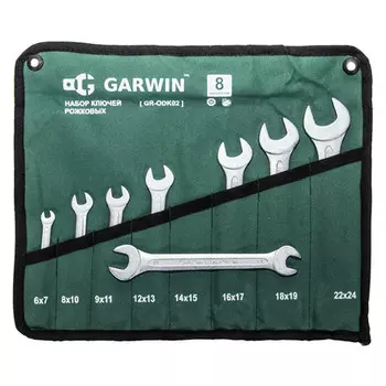 GARWIN PRO GR-ODK02 Набор ключей рожковых 8 предметов 6х7-22х24 мм
