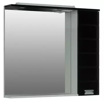 Зеркало-шкаф Aquanet Сити 100 00175367 белый / черный