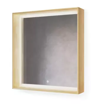 Зеркало Raval Frame Fra.02.75/DS, 75 см, с подсветкой, дуб сонома