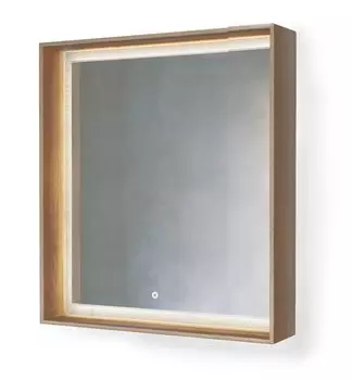 Зеркало Raval Frame Fra.02.75/DT, 75 см, с подсветкой, дуб трюфель