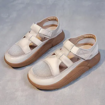 Новые летние повседневные дышащие туфли на плоской подошве с сеткой Harajuku Board Shoes 35 хаки