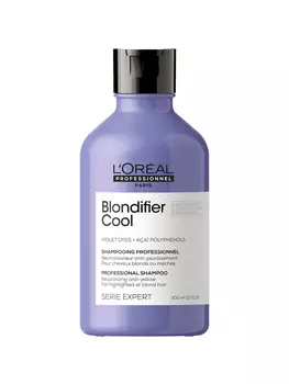 Loreal Professionnel Шампунь Blondifier Cool для нейтрализации желтизны холодных оттенков блонд, 300 мл (Loreal Professionnel, Serie Expert)