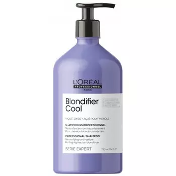Loreal Professionnel Шампунь Blondifier Cool для нейтрализации желтизны холодных оттенков блонд, 750 мл (Loreal Professionnel, Serie Expert)