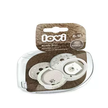 Lovi Пустышка Lovi динамическая силикон Buddy Bear 6-18 мес 2 шт (Lovi, Пустышки)