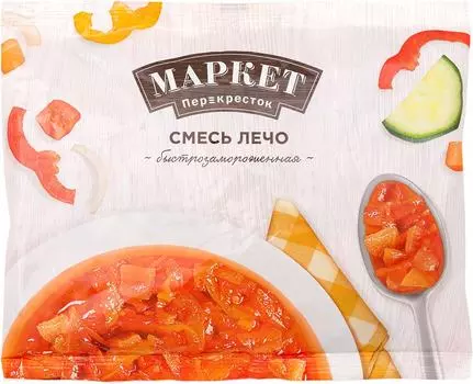 Смесь овощная Маркет Перекресток Лечо быстрозамороженная 400г