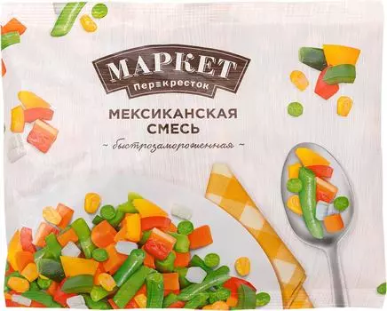 Смесь овощная Маркет Перекресток Мексиканская быстрозамороженная 400г