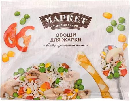 Смесь овощная Маркет Перекресток Овощи для жарки быстрозамороженная 400г