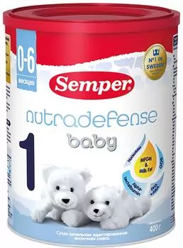 Смесь Semper Nutradefense baby 1 молочная с 0 месяцев 400г
